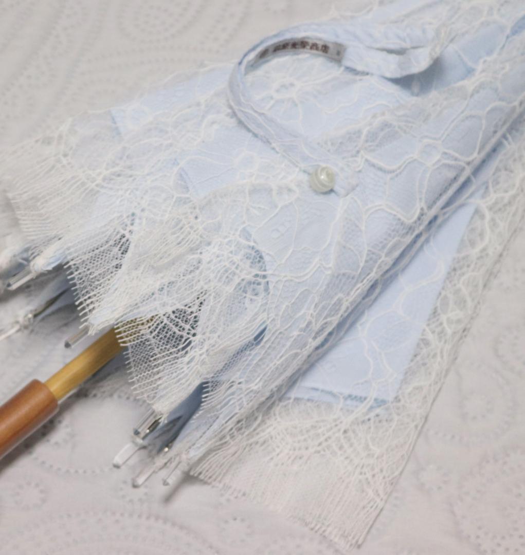 新品【前原光栄商店】皇室御用達リバーレース二重張り高級長傘日傘