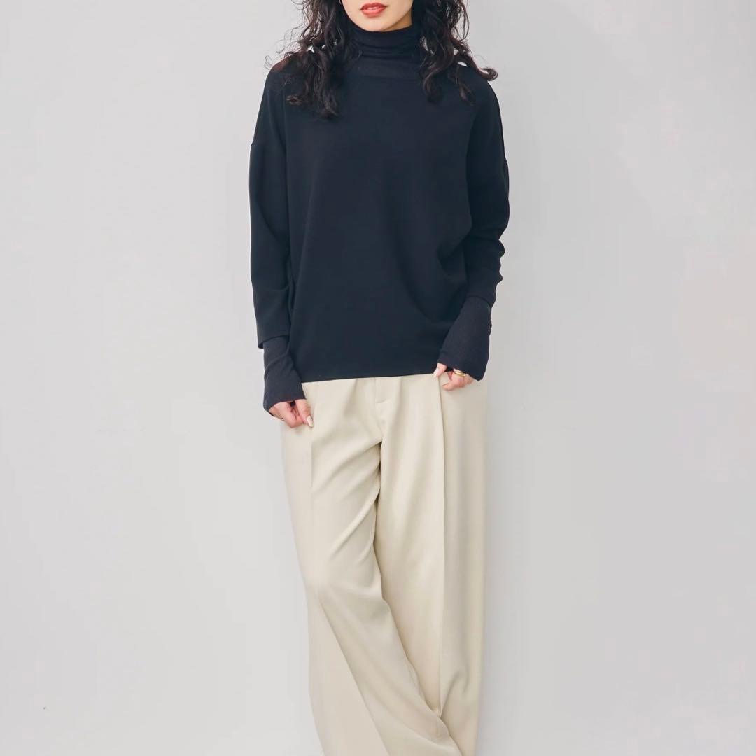 新品 現行モデル SOEJU ソージュ コクーンブラウス8分袖 ブラック L