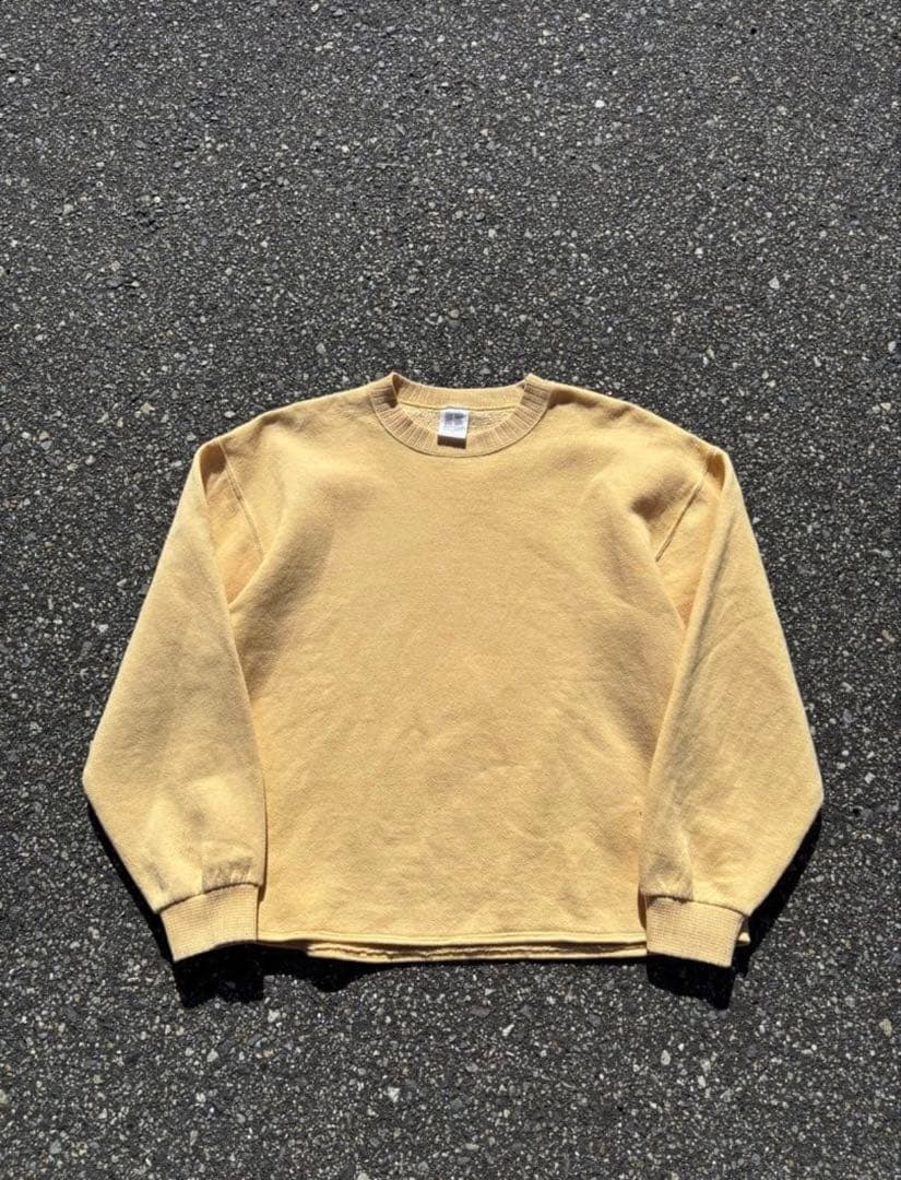 80s ラッセルアスレチック スウェット 針抜きリブ usa製 短丈