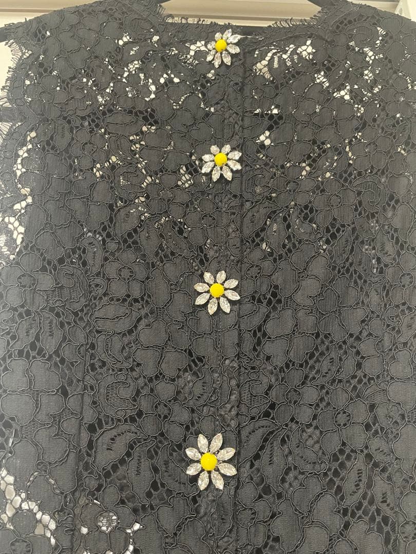 ドルチェ&ガッバーナDOLCE&GABBANAレースノースリワンピース黒新品