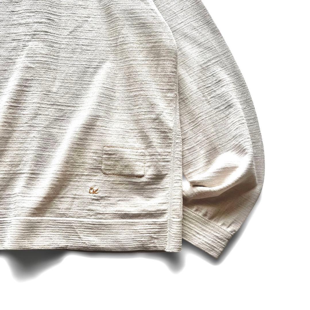 【極美品】45R/でこぼこギマニットソーの908カーディガン/ベージュ