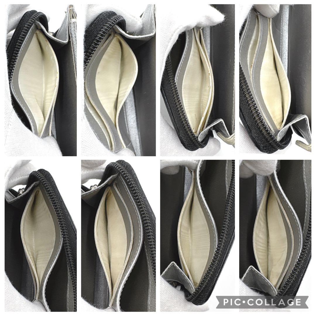 【美品】CHANEL シャネル カメリア ココマーク ラウンドファスナー 長財布