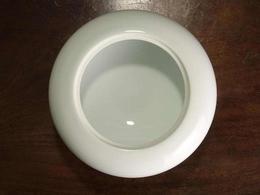 人間国宝　井上萬二　本人作　白磁　香炉　香道具　茶道具　飾物　床間飾