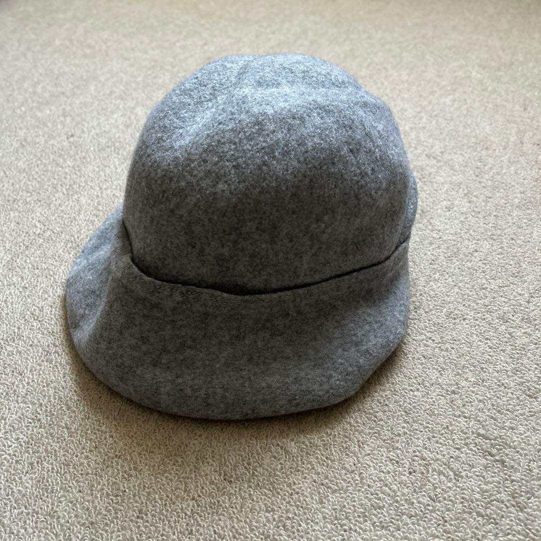 chisaki グレー ウール フェルトハット