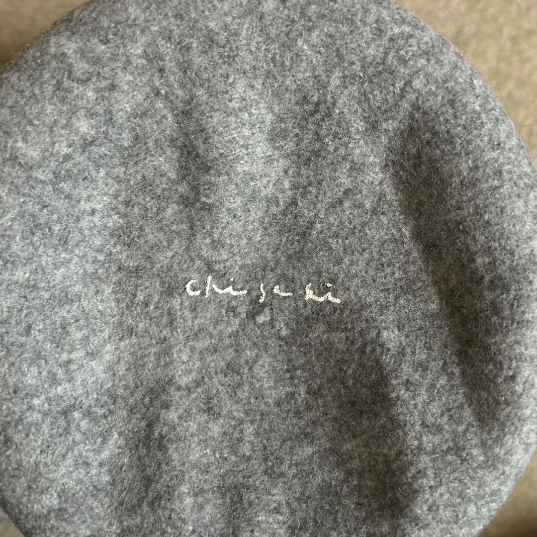 chisaki グレー ウール フェルトハット
