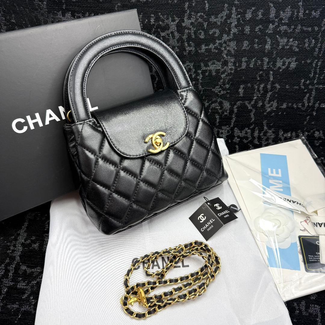 CHANEL ハンドルショルダーバッグ ブラック