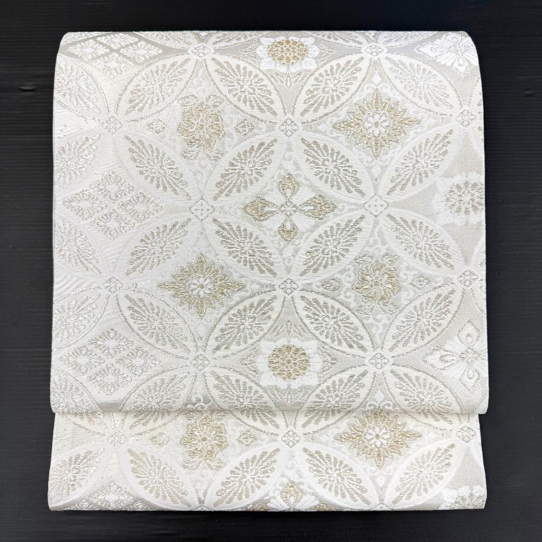 袋帯　西陣織　唐織錦　六通　七宝華紋　お仕立て込み