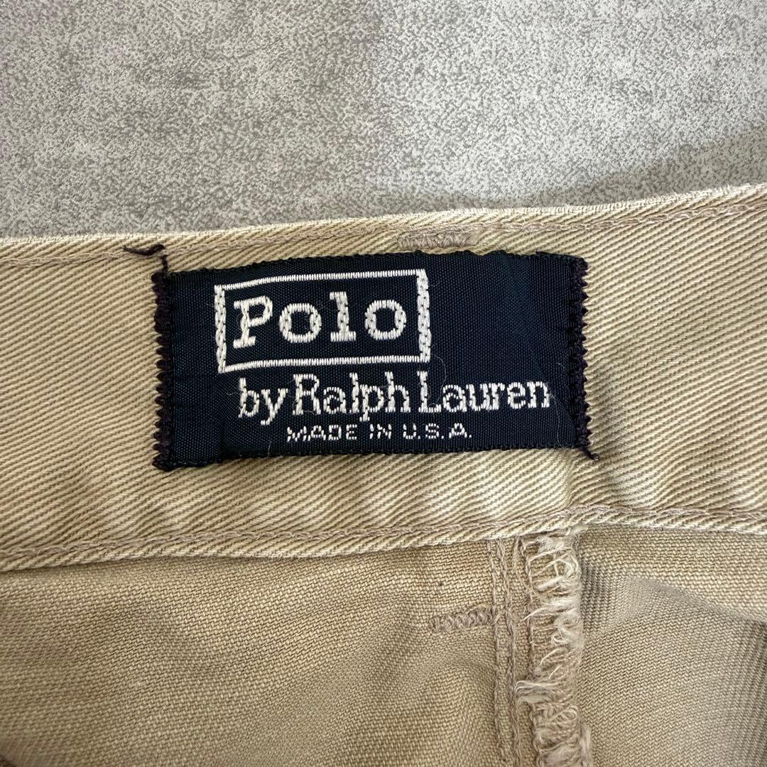 90s USA製 初期タグ ポロラルフローレン ポロチノ チノパン 34×30