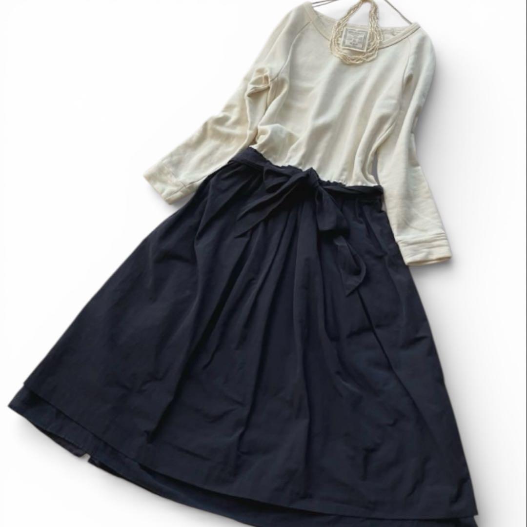 たぼわんこさま　ビアズリー BEARDSLEY ドッキング ワンピース フレア