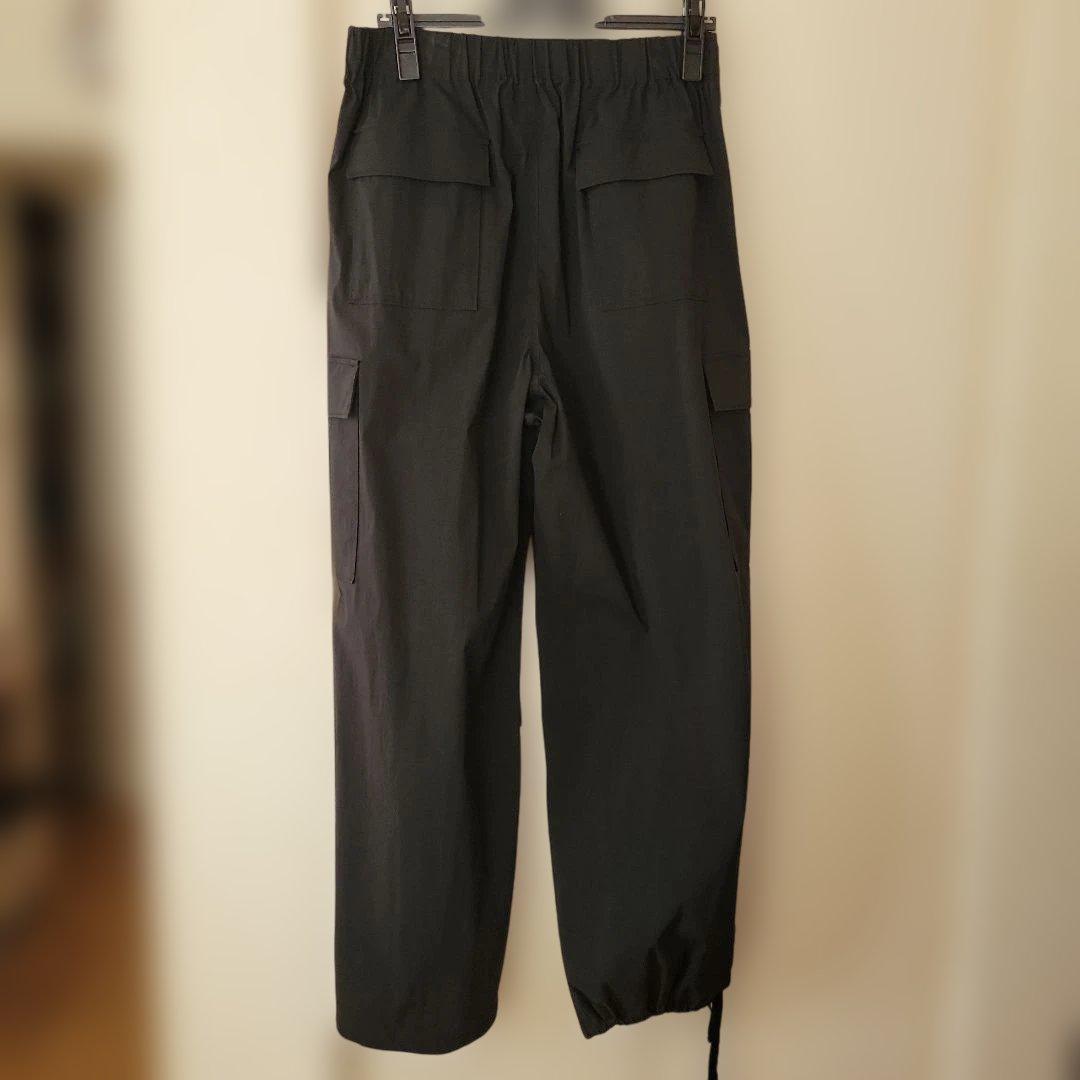 【SLOW】ミリタリーストレッチタフタ カーゴパンツ　黒