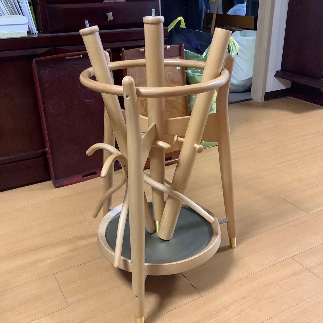 ポールハンガー　コート掛け　コートハンガー　傘立て　帽子ハンガー　玄関　木製