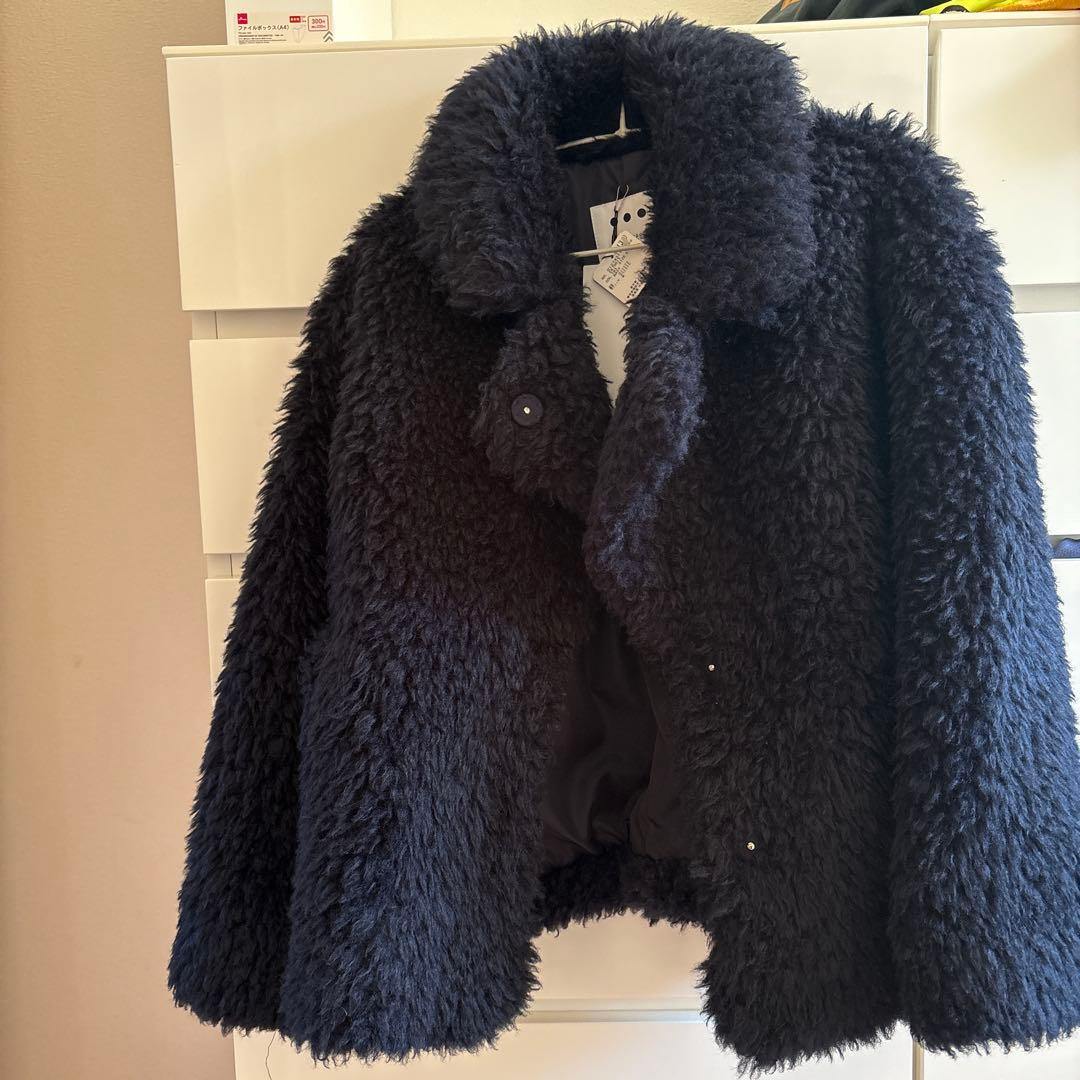 Nokko　スリードッツ　エコペルファーショートコート