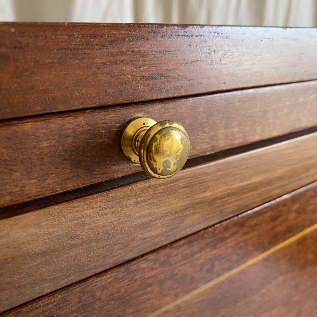 アンティーク　チェスト　ヨーロピアン　象嵌　イギリス　英国　モダン　北欧　棚