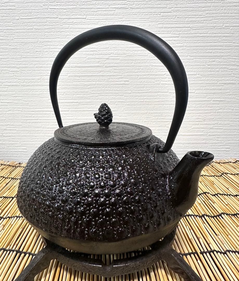 未使用品、供箱付　岩手県奥州水沢幸工芸　現代の名工 佐藤勝久造　丸平型亀甲霰