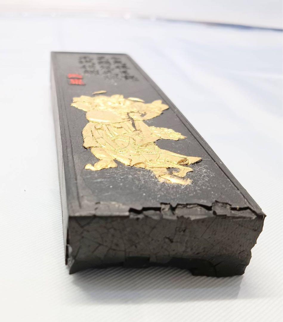 古墨 玉泉堂 生松紀州松煙墨「 鐘馗 」箱入り 墨 書道 アンティーク