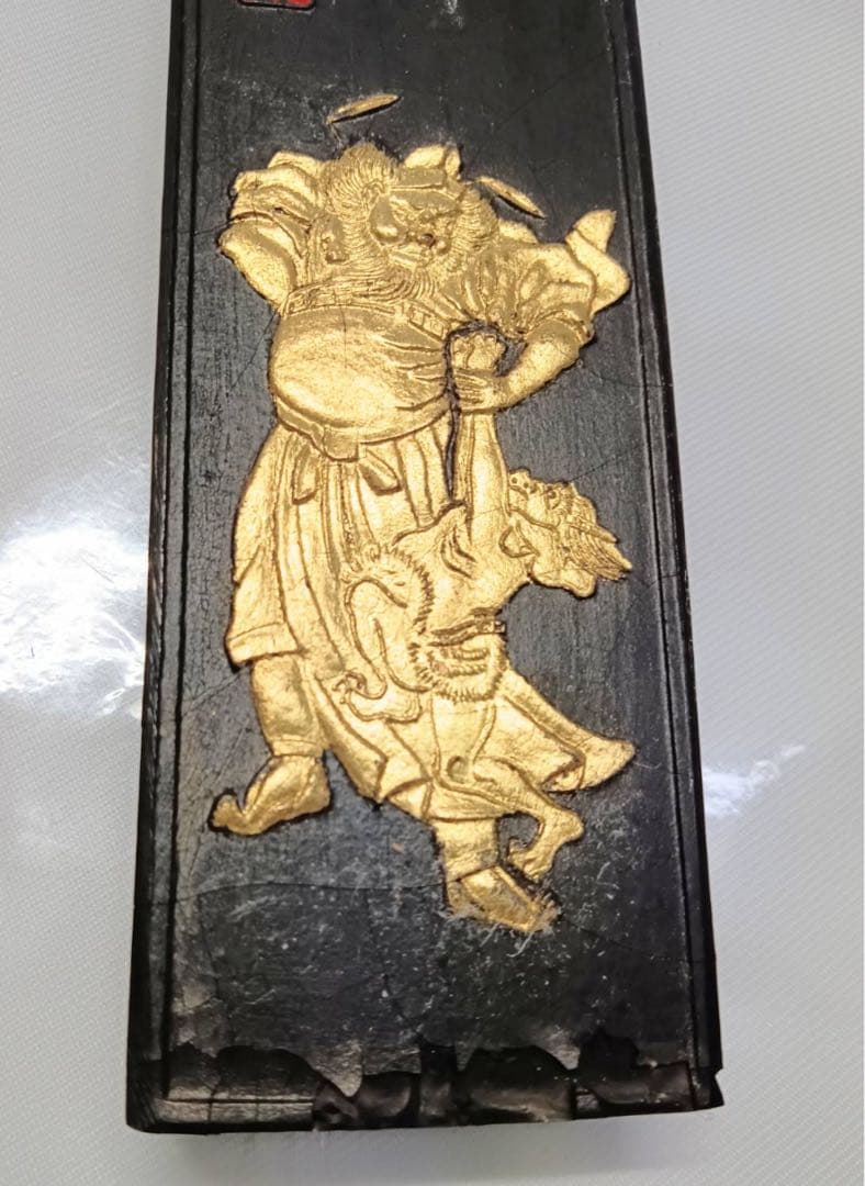 古墨 玉泉堂 生松紀州松煙墨「 鐘馗 」箱入り 墨 書道 アンティーク