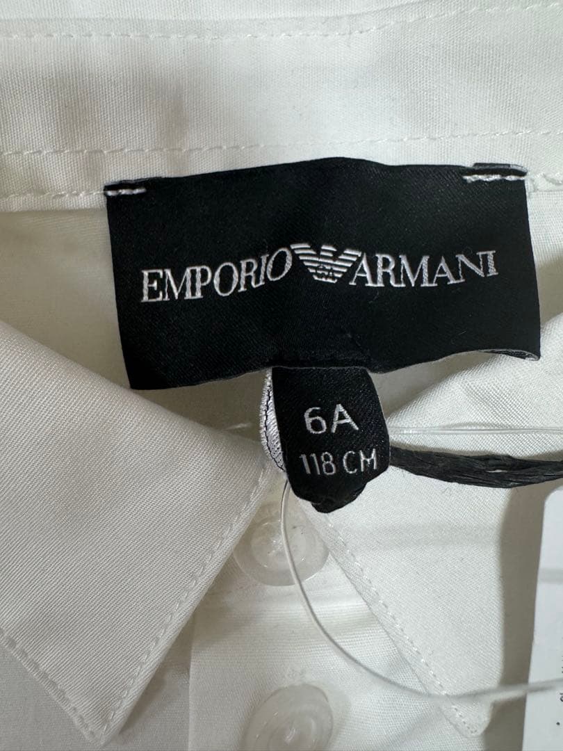 【新品未使用タグ付き】エンポリオアルマーニ　ホワイトシャツ　6A（118cm）