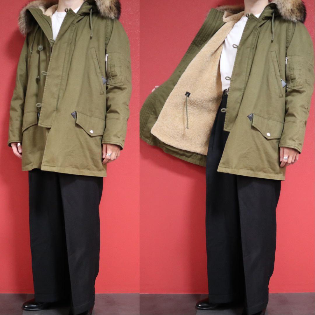 【美品】SAINT LAURENT PARIS 裏地ボア ファー モッズコート