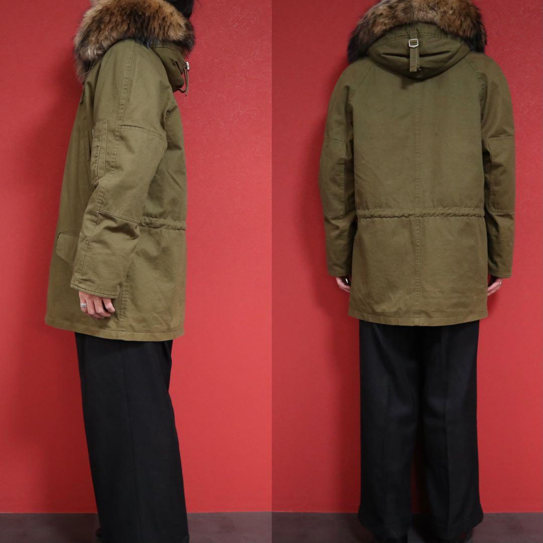 【美品】SAINT LAURENT PARIS 裏地ボア ファー モッズコート
