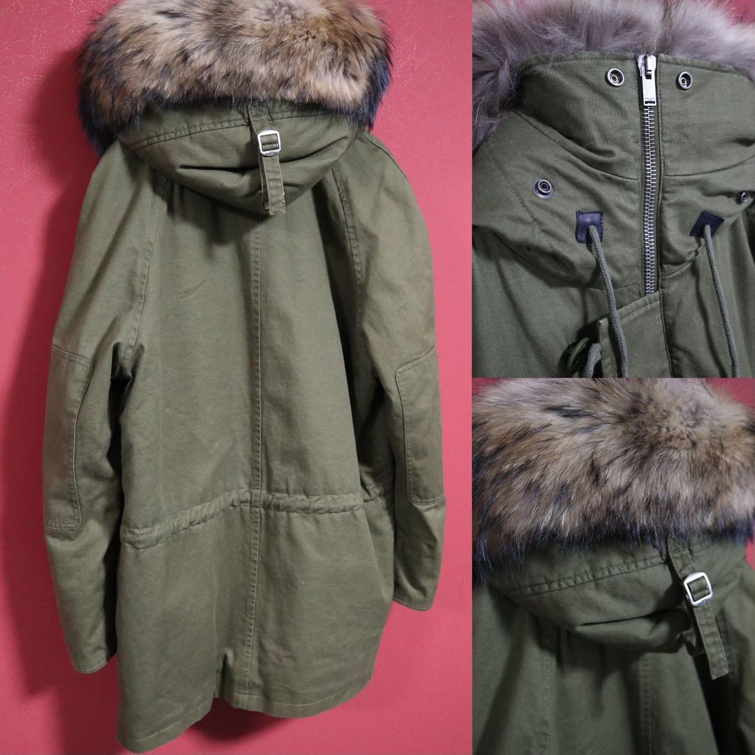 【美品】SAINT LAURENT PARIS 裏地ボア ファー モッズコート