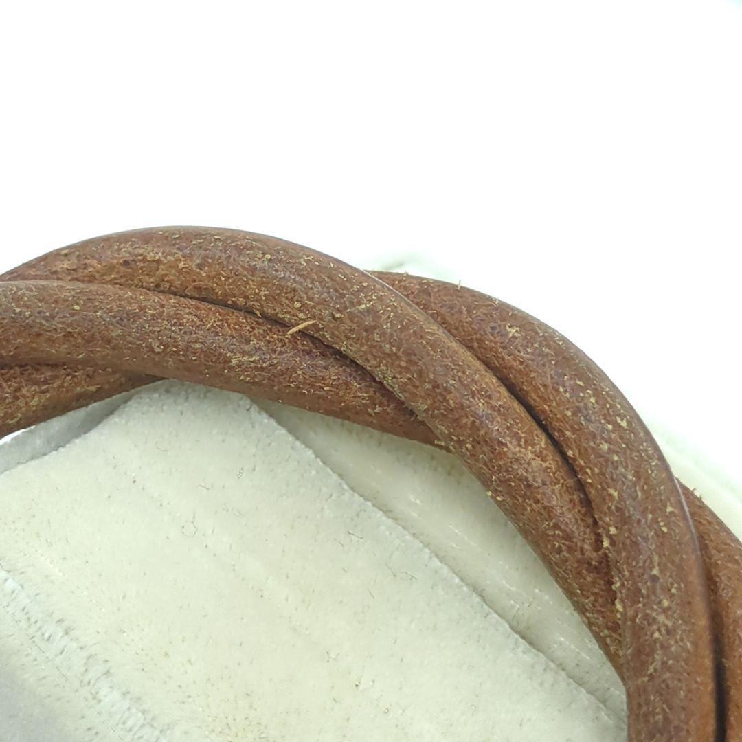 HERMES エルメス トルネード レザー ブレスレット バングル