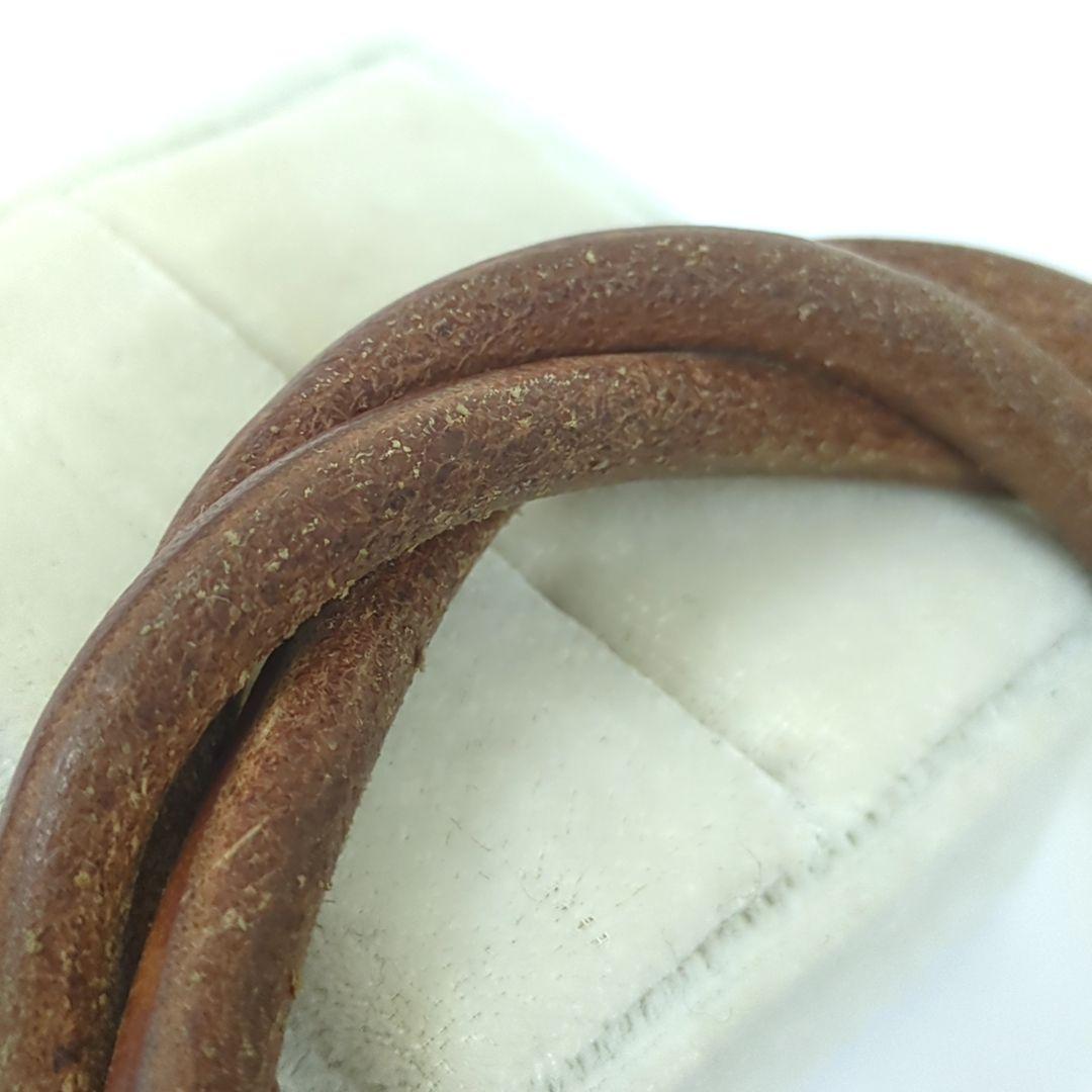 HERMES エルメス トルネード レザー ブレスレット バングル