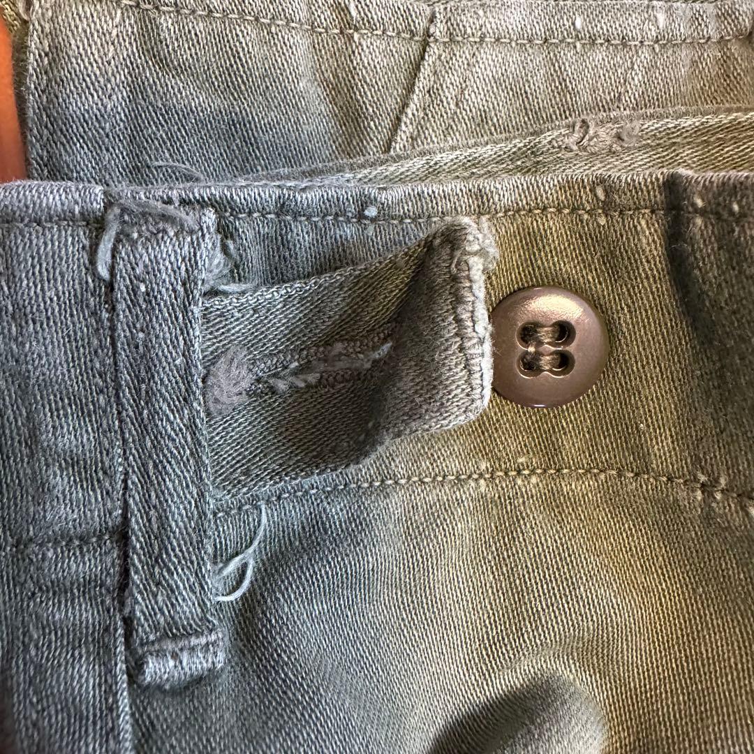 60s初期実物OG107ベイカーパンツサイドアジャスター付Xラージ表記平ボタン1