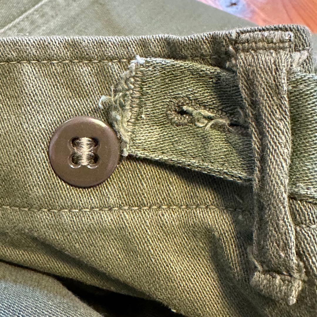 60s初期実物OG107ベイカーパンツサイドアジャスター付Xラージ表記平ボタン1