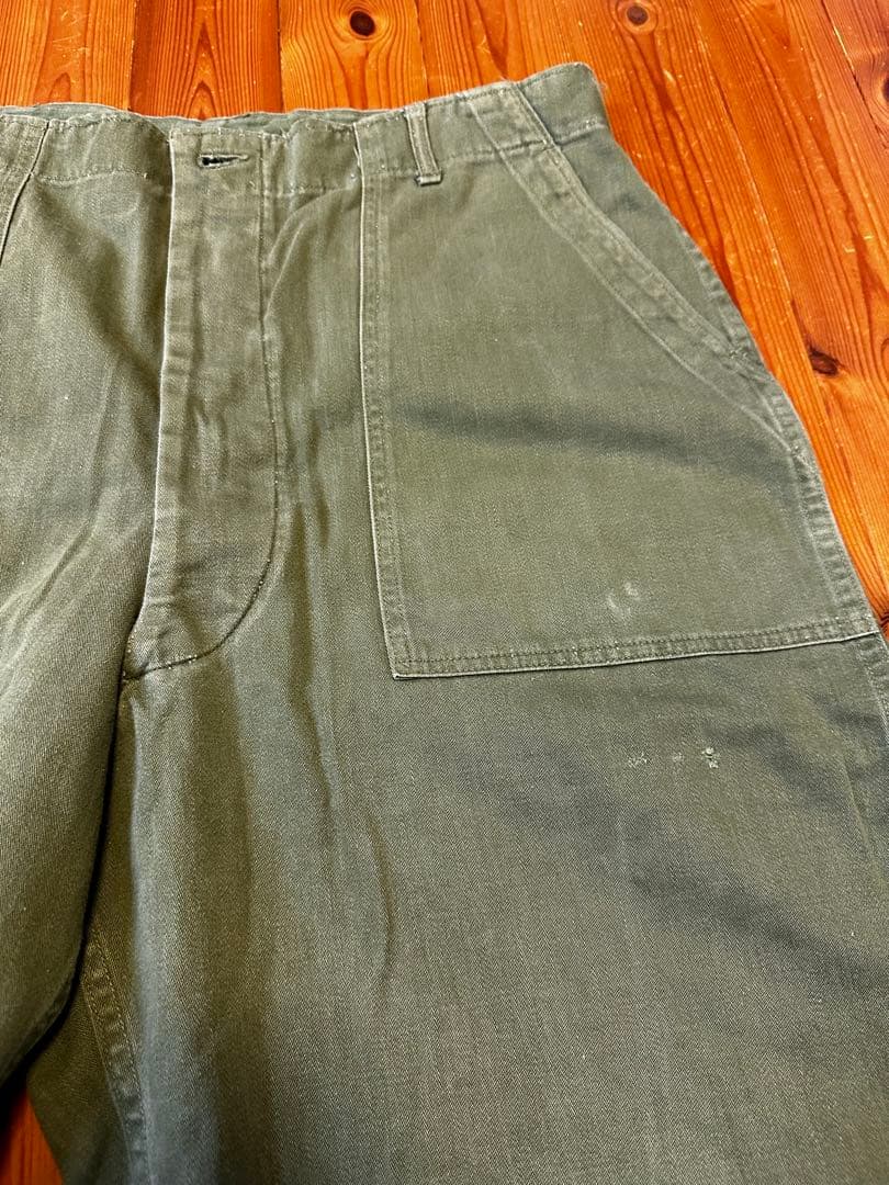 60s初期実物OG107ベイカーパンツサイドアジャスター付Xラージ表記平ボタン1