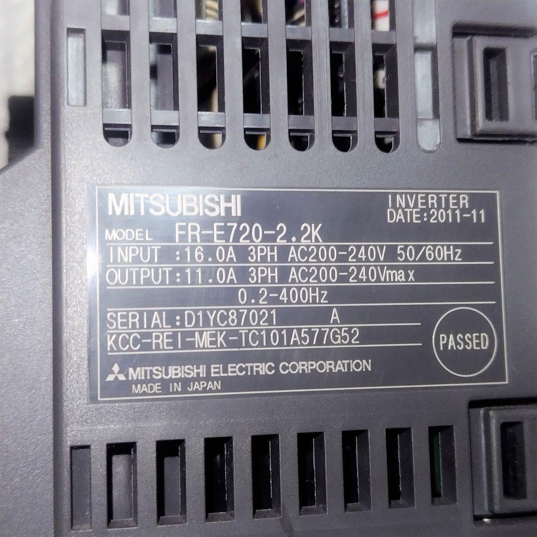 三菱電機 MITSUBISHI インバーター2.2KW FR-E720-2.2K