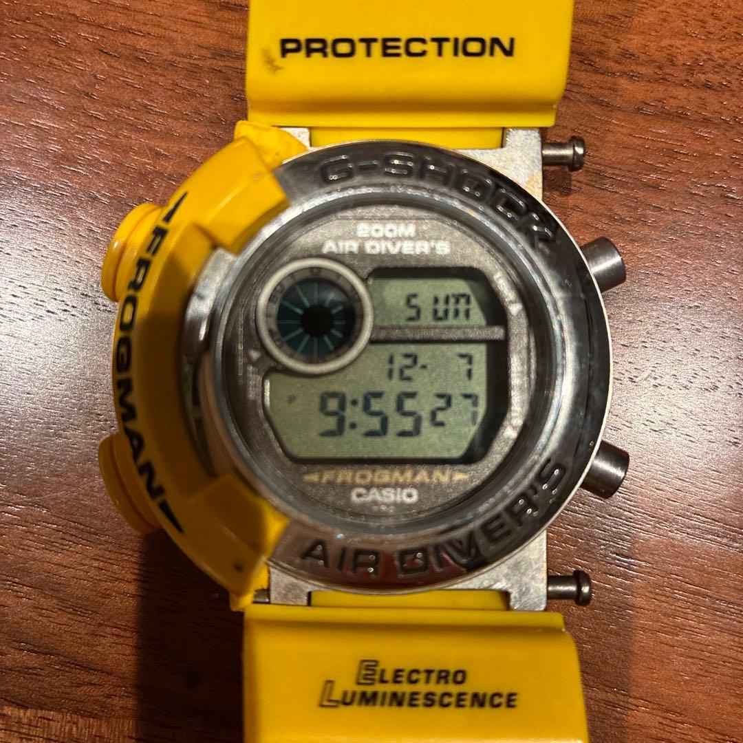 G-SHOCK FROGMAN イエロー 本体のみ（ベルト破損）　フロッグマン