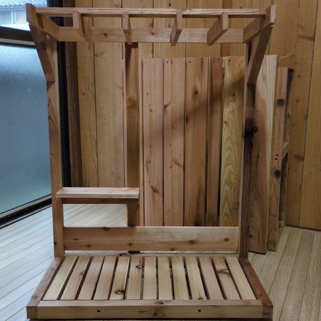 作業台　ディスプレイ　パーゴラ　裏庭bar風　ハンドメイド　ガーデン雑貨