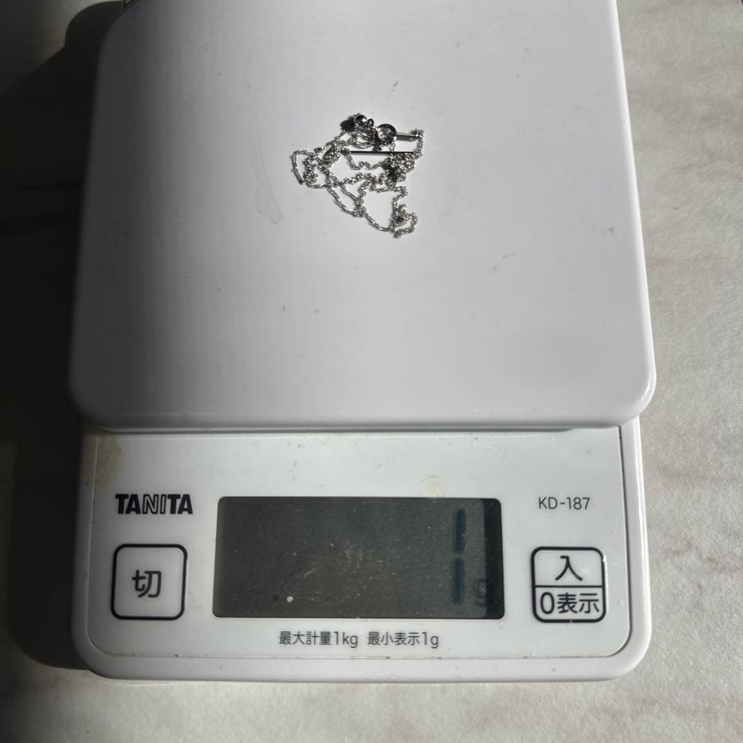 PT950 スクリューチェーンネックレス スライドアジャスター付き 刻印あり