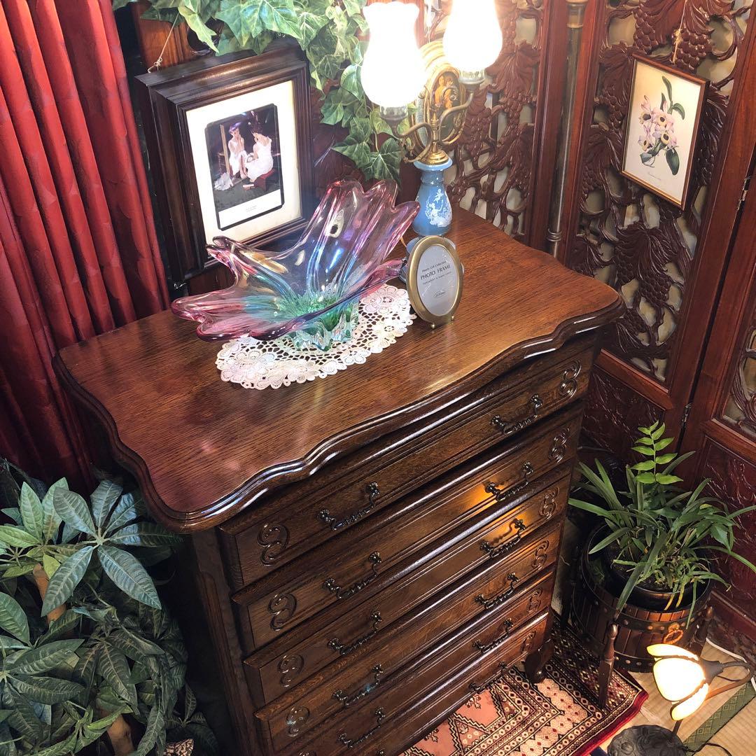 Sale アンティーク　ルーマニア　6段 チェスト 三越ブルージュ　 猫脚