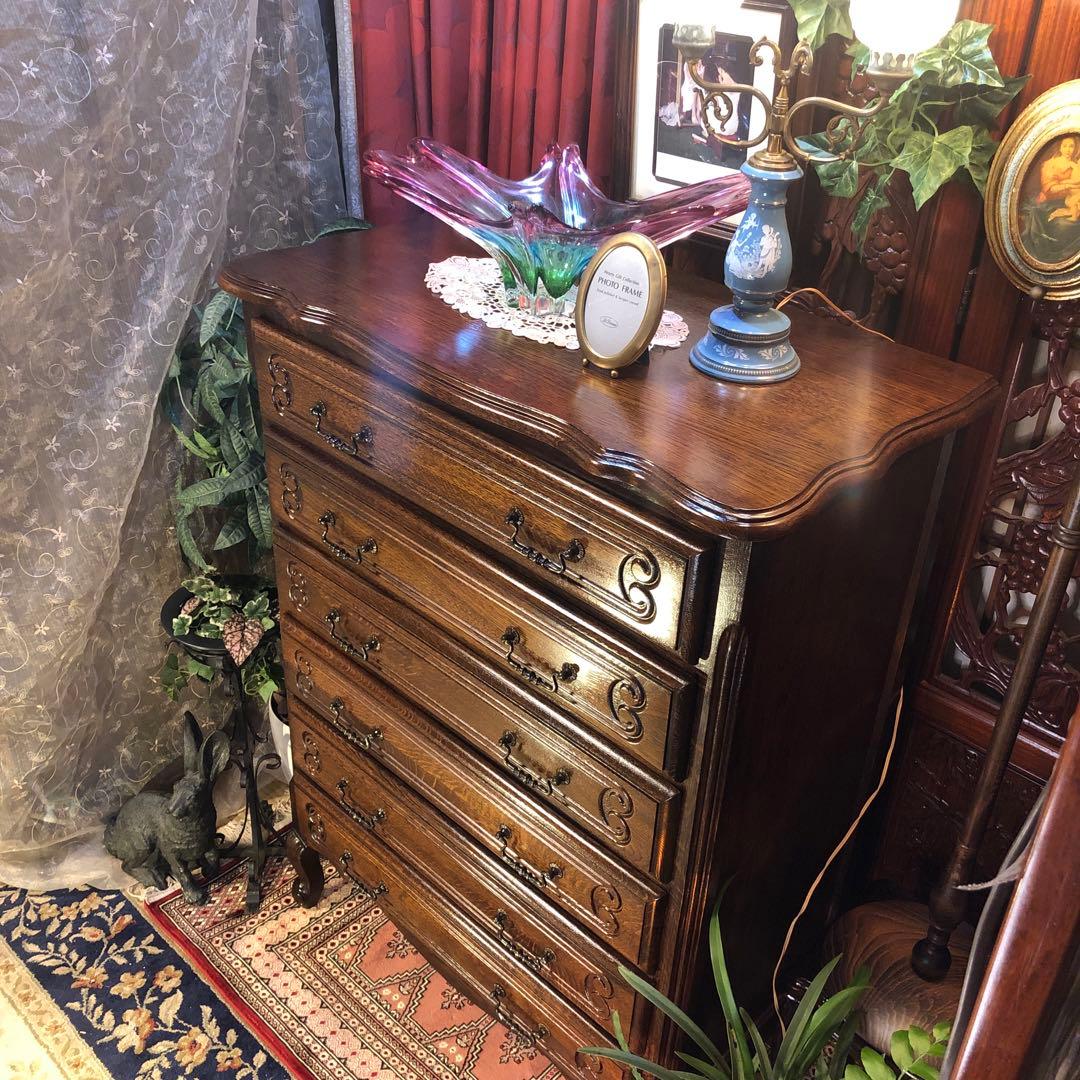 Sale アンティーク　ルーマニア　6段 チェスト 三越ブルージュ　 猫脚