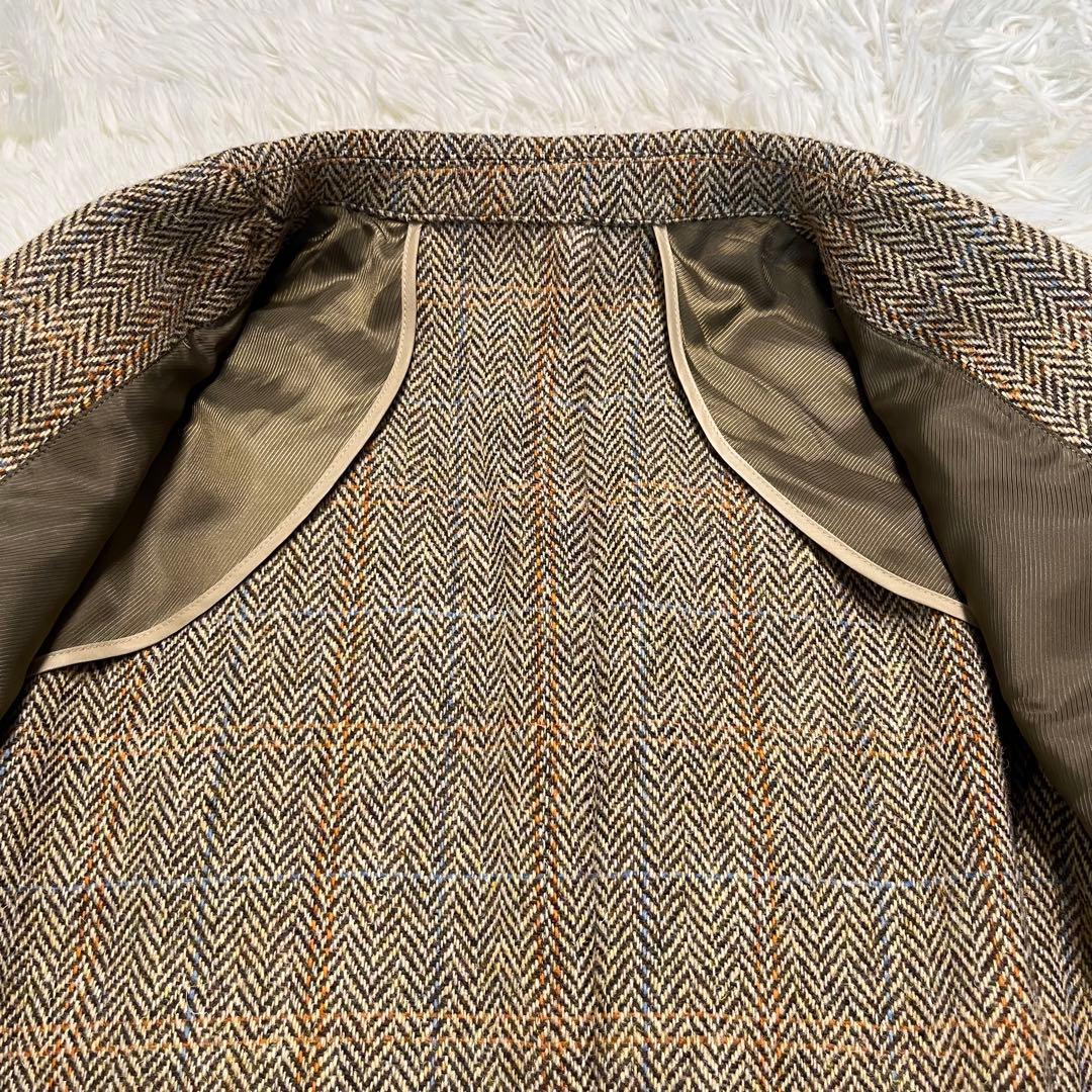 美品✨G-stage ハリスツイード　テーラードジャケット　ヘリンボーン　L相当