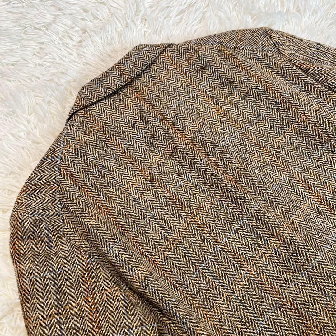 美品✨G-stage ハリスツイード　テーラードジャケット　ヘリンボーン　L相当