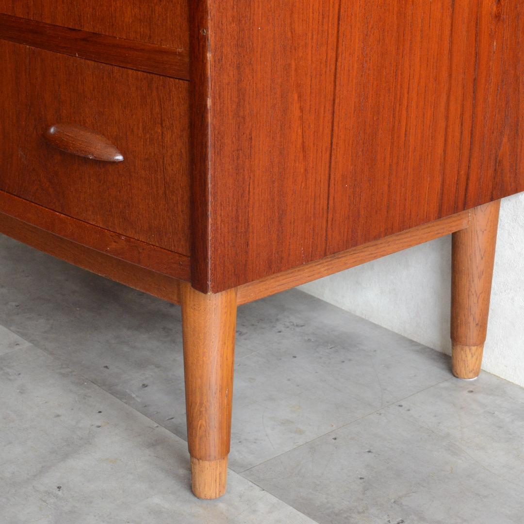 デンマーク 北欧ヴィンテージ チーク 6段 チェスト 鍵付 北欧家具 Lサイズ