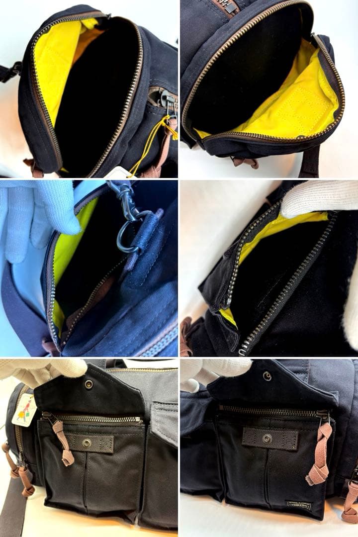 美品　ポーター　ラブアンドピース　2way ボストンバッグ　ロゴ　ブラック