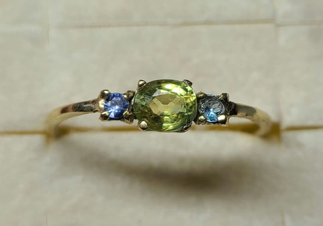 minはる美しい照り!!★バイカラーサファイア★リングオーダー