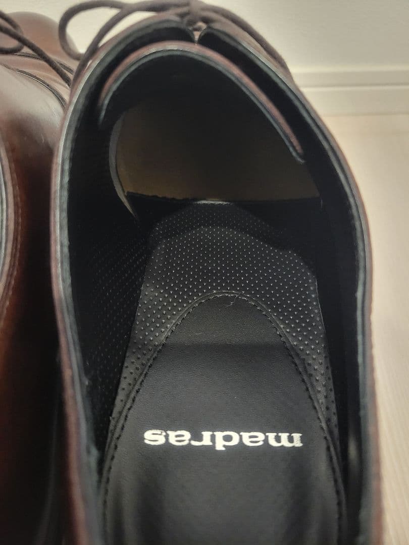 【美品】マドラス M421 内羽根ストレートチップ ビジネスシューズ ブラウン