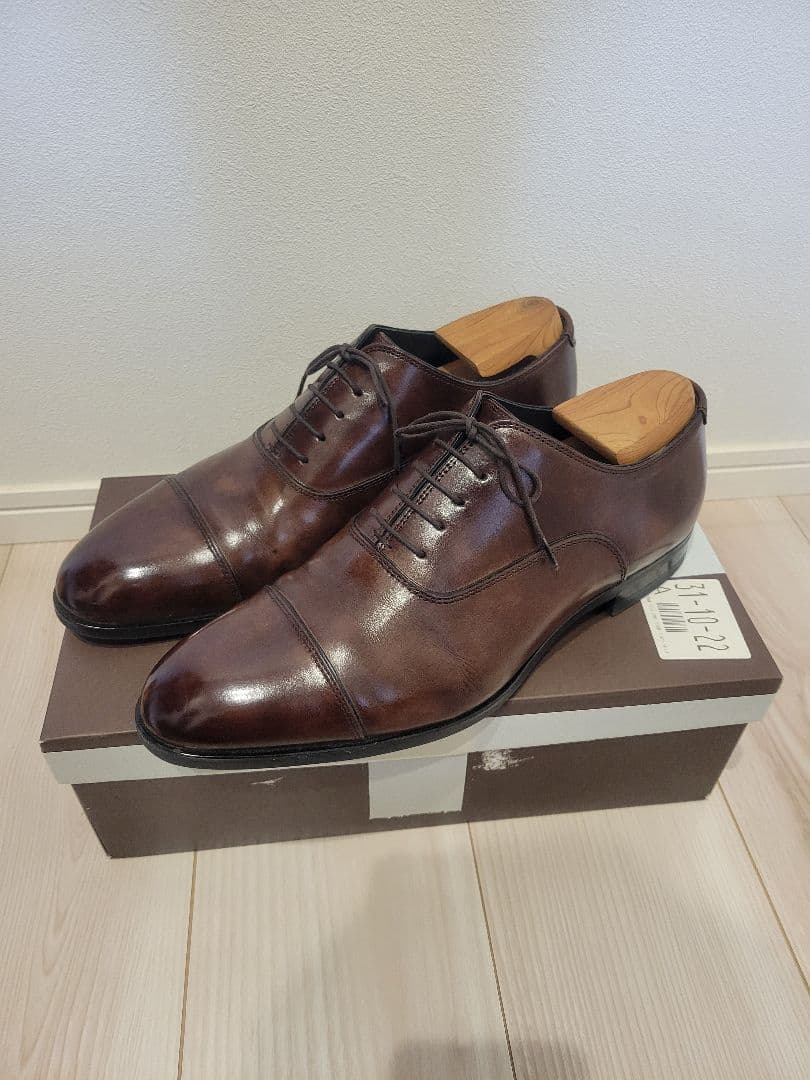 【美品】マドラス M421 内羽根ストレートチップ ビジネスシューズ ブラウン