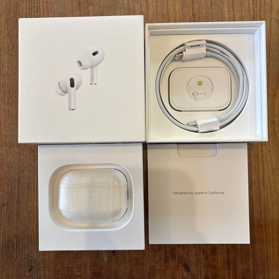【美品】AirPods Pro (第2世代) MQD83J/A 箱、ケーブルあり