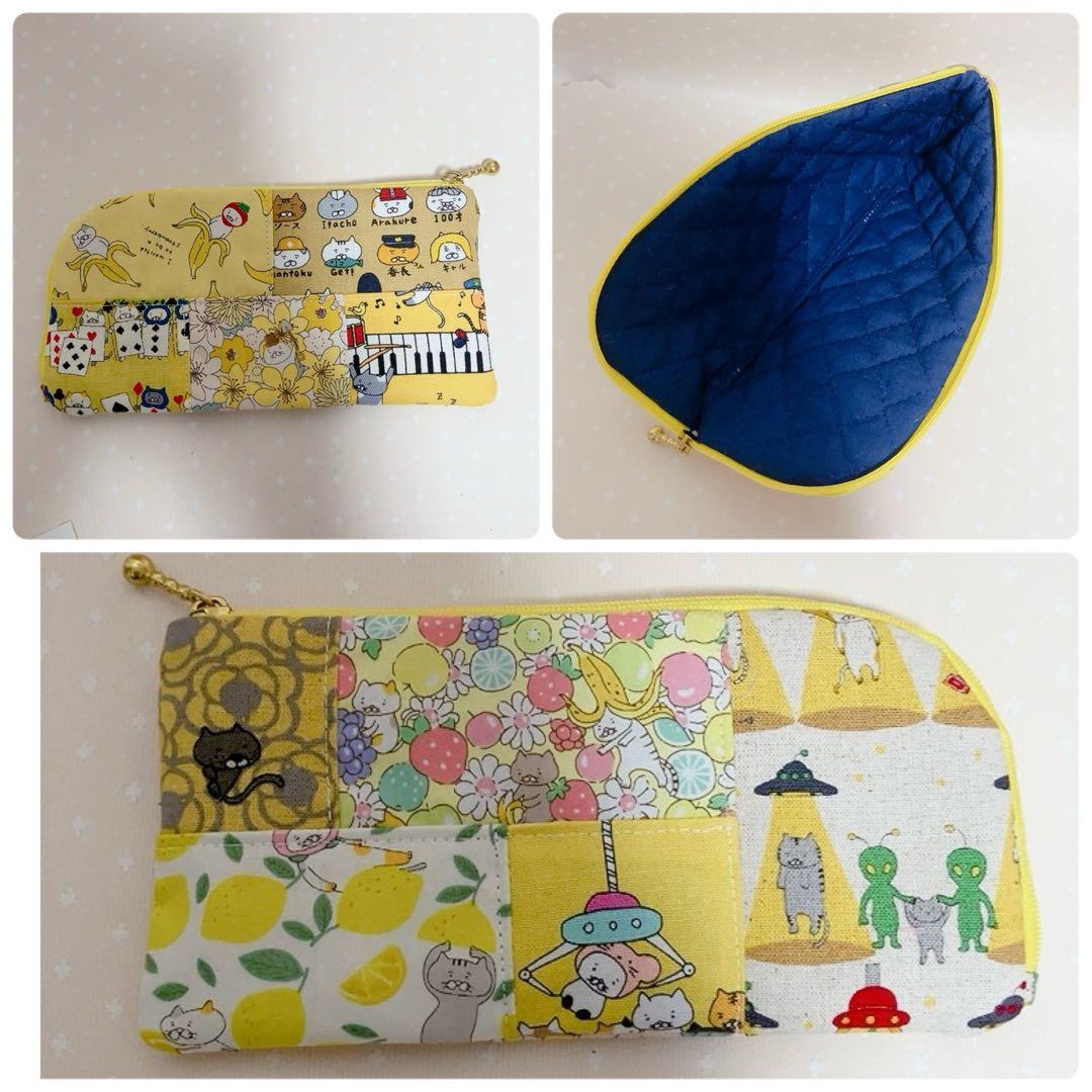 ブチ子。 パッチワークトートバッグ ポーチ