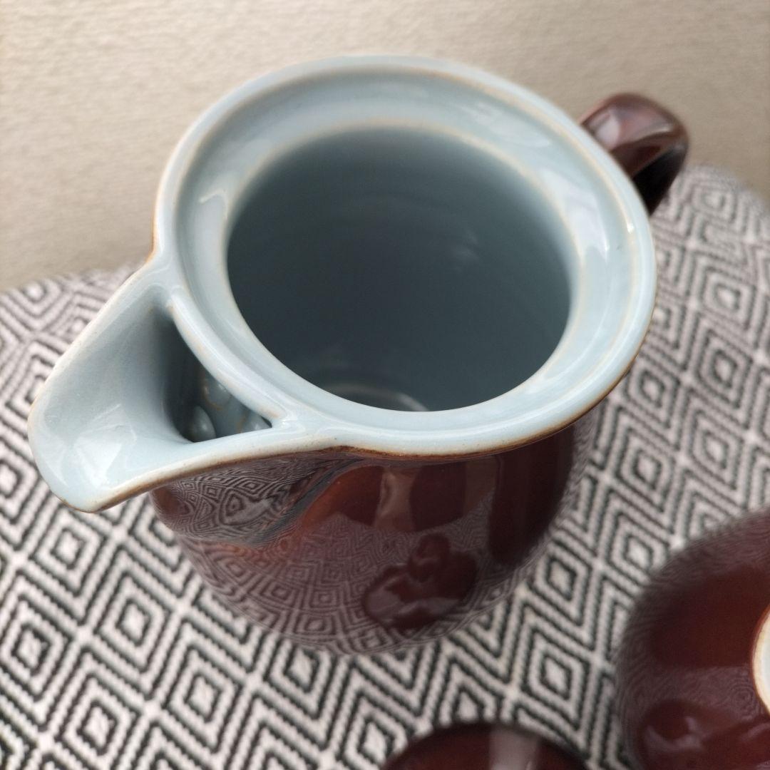 イギリス　ビンテージ　denby コーヒーポット　＆　クリーマー