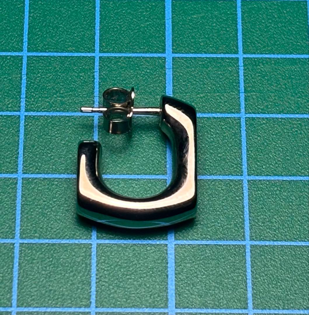 【美品】ルイヴィトン ピアス 片耳 スクエア モノグラム シルバー