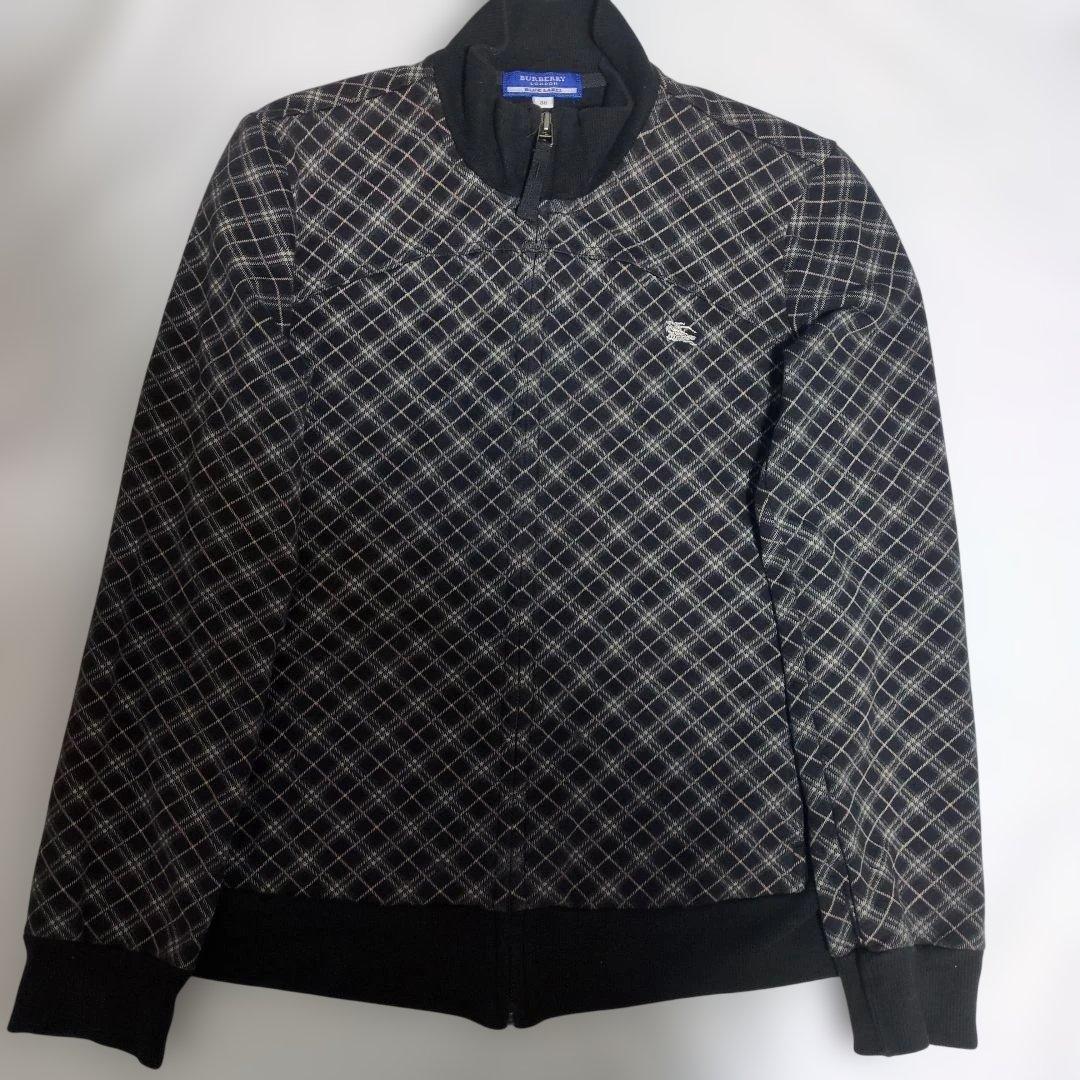 バーバリーブルーレーベル　ホースロゴ　チェックパーカー　38　三陽商会