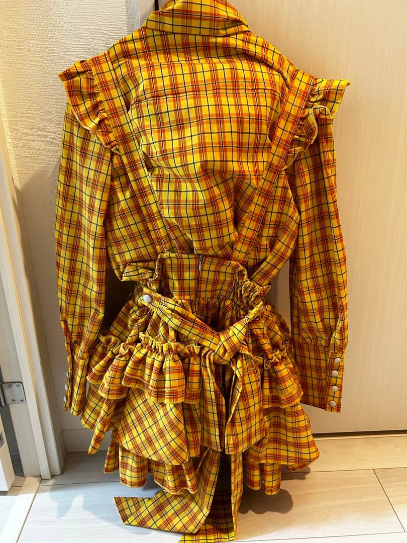 CATCOCOON ロリータ・ゴスロリ イエロー・チェック柄ドレス