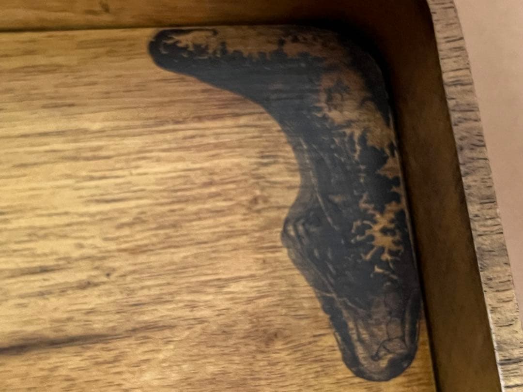 【希少・美品】黒柿 硯箱 書道具 平成元年購入品 木目美麗 共箱なし