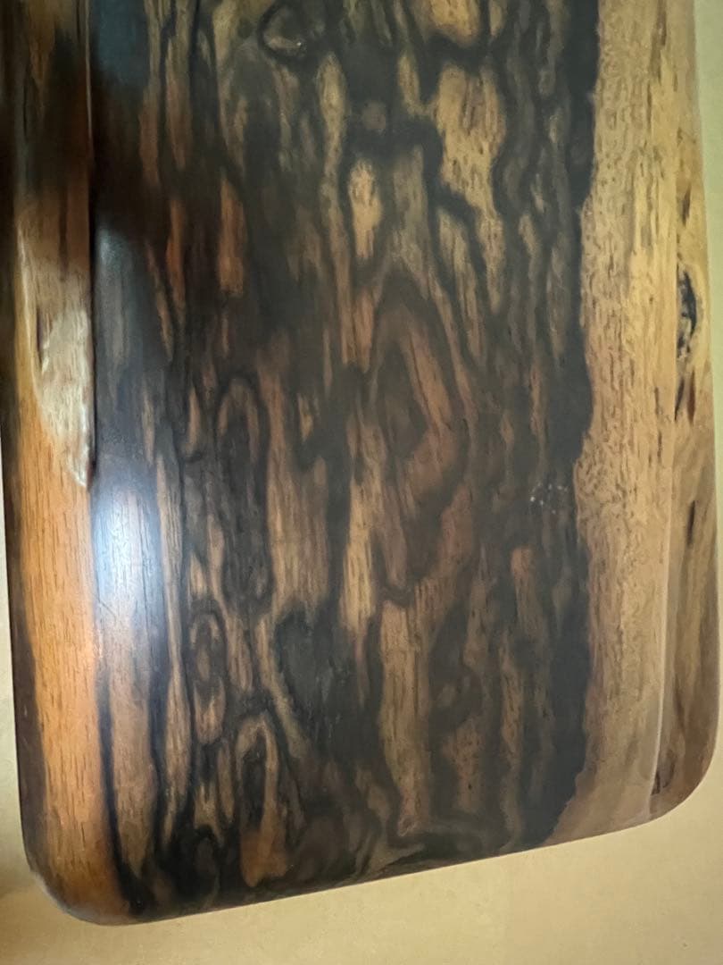 【希少・美品】黒柿 硯箱 書道具 平成元年購入品 木目美麗 共箱なし